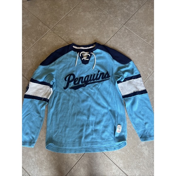 CCM Other - Pittsburgh Penguins CCM Pro Ok'd Sewn Retro Logo L/S Jersey Shirt Men's Size M